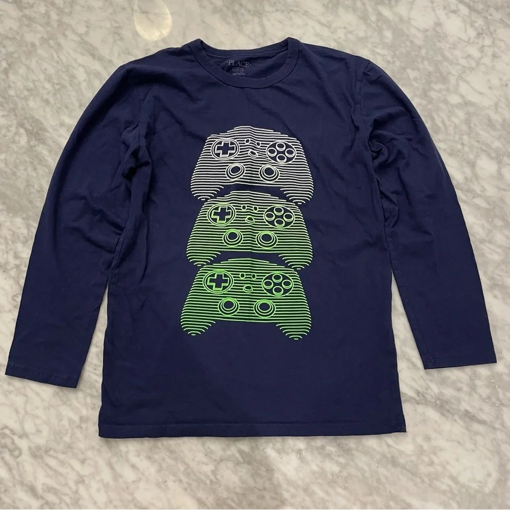 The Children’s Place Boys Video Game Graphic Tee - Milky Way Size XL 14